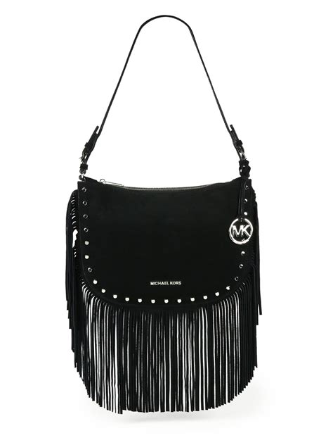 michael kors fringe clutch|Michael Kors women's black clutch.